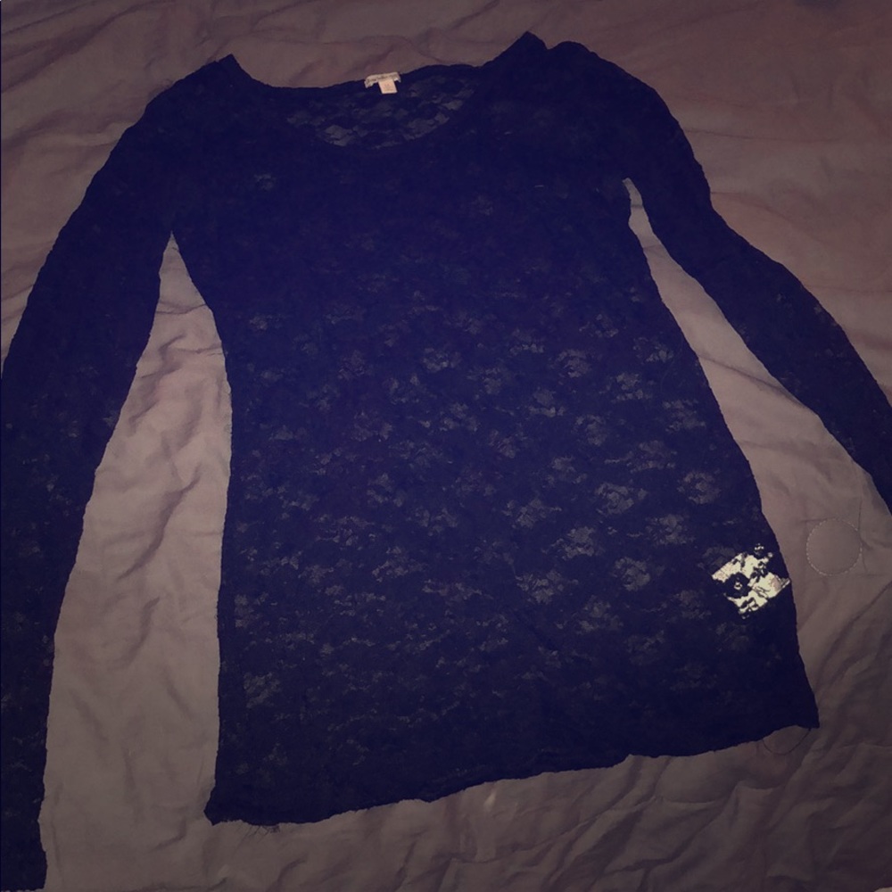 Black lace long sleeve!